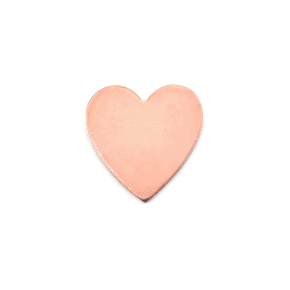 Metal Stamping Blanks Copper Heart, 18mm (.71") x 17.5mm (.69"), 18g